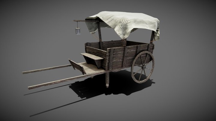 Medival Cart 3D Model