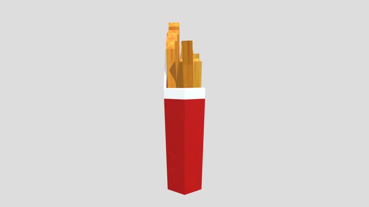 lowpoly french fries 3D Model