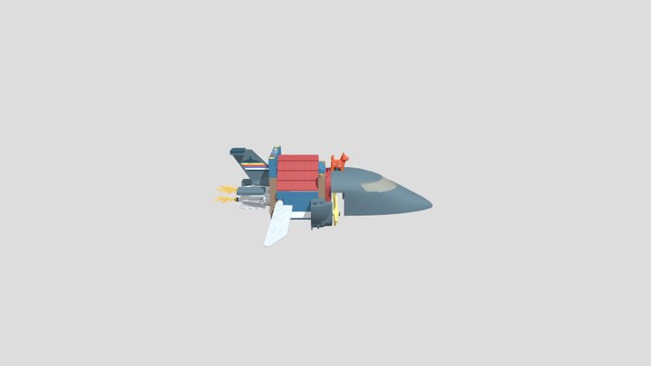 My doghouse rocket submission for Bricklink Stud 3D Model
