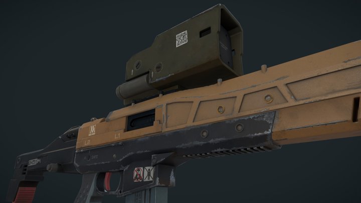 Death Stranding Assault rifle 3D Model
