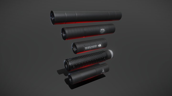 Silencers Pack 1 3D Model