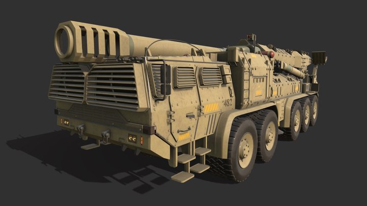 self propelled howitzer 3D Model