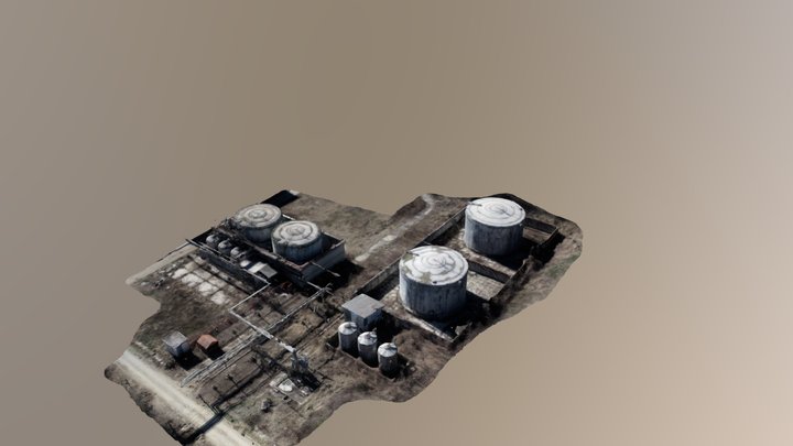 Silos 3D model 3D Model