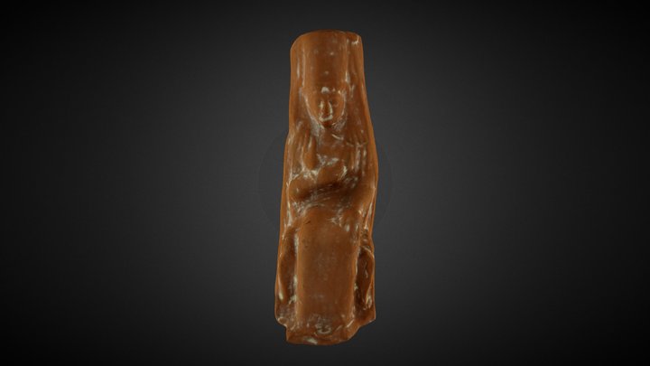 Estatuilla sedente de divinidad femenina 3D Model
