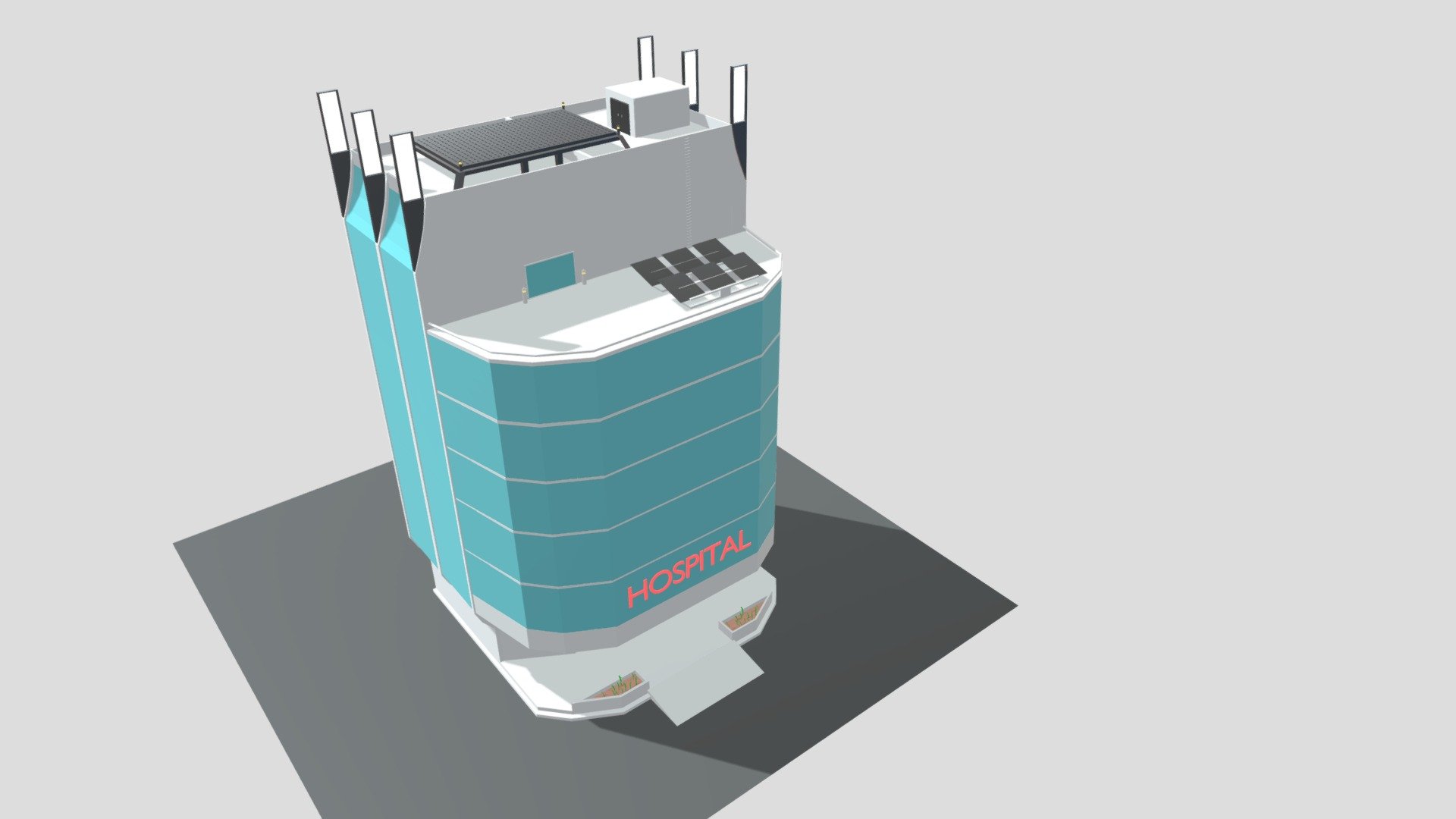 Hospital lowpoly