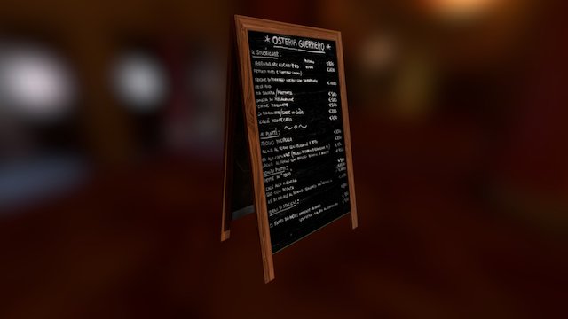 Restaurant Board 3D Model