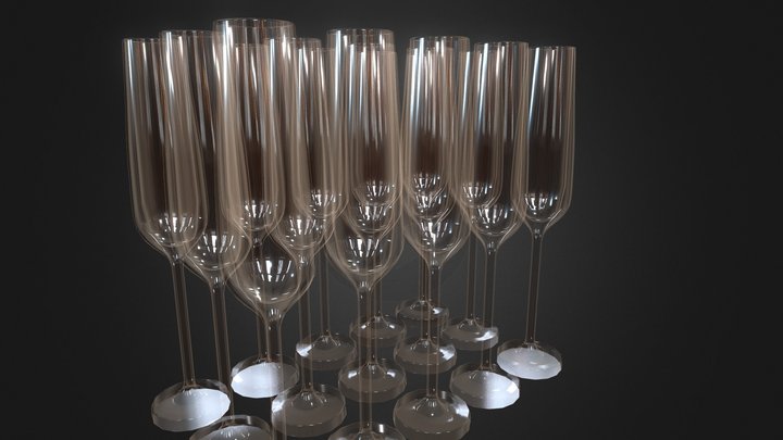 Glasses for sparkling wine – Free 3D Model STL