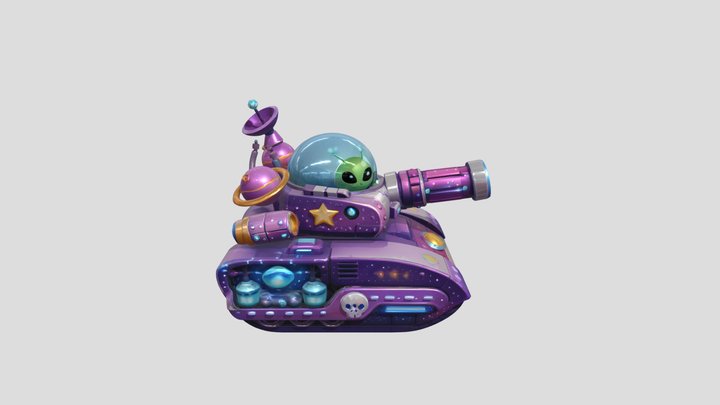 Space Tank (Clean Sci-Fi) 3D Model