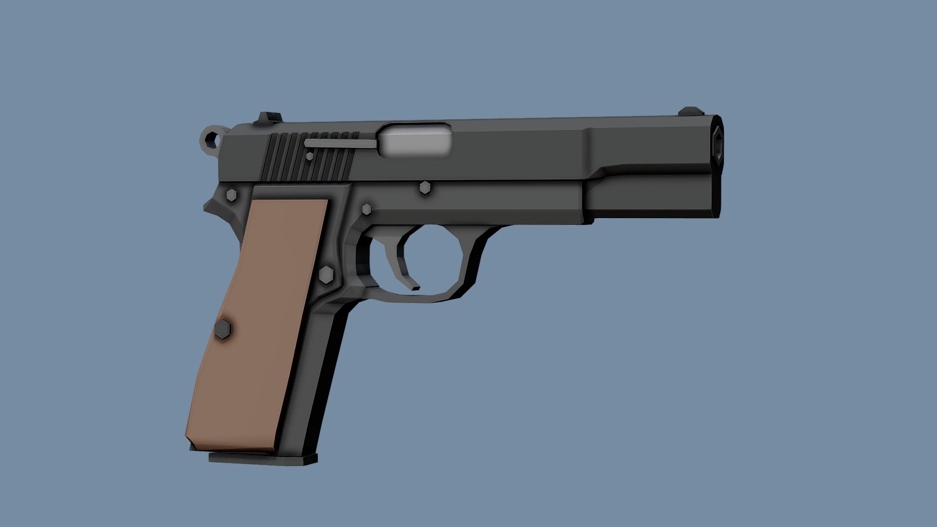 Low-Poly Browning Hi-Power - Download Free 3D model by TastyTony ...