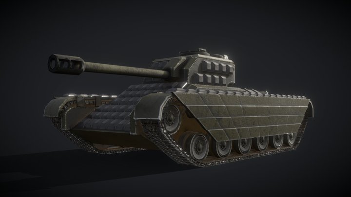 Game ready tank 3D Model