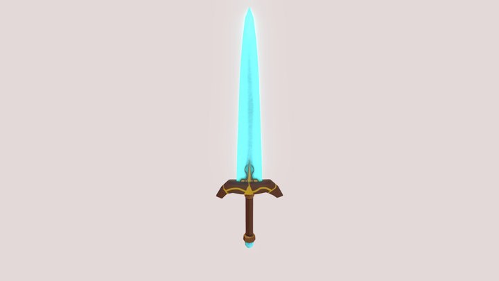 Lowpoly Fantasy Sword 3D Model