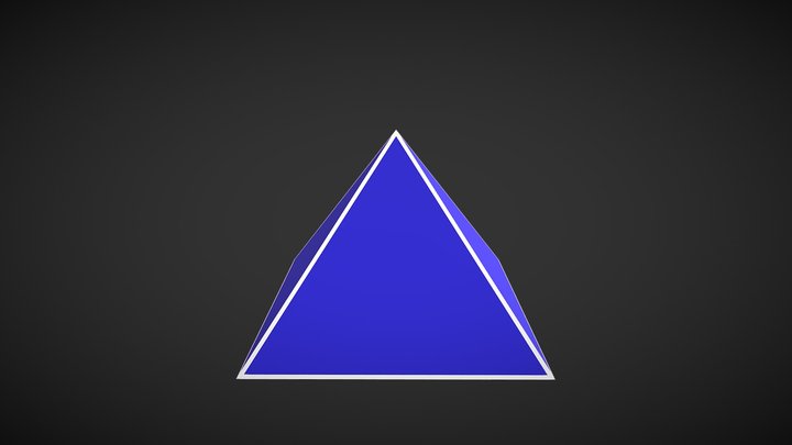 Triangular Based Pyramid (Blender Paul) 3D Model