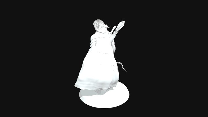 Elf Brick Archer 3D Model