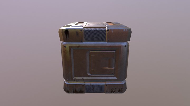 Futuristic space box 3D Model