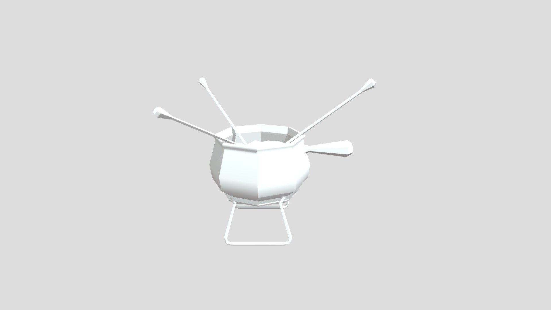 Fondue pot from Poly by Google — Sketchfab embed 3D viewer