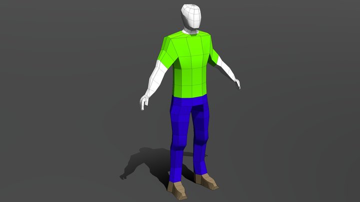 Basic Low-Poly Character 3D Model