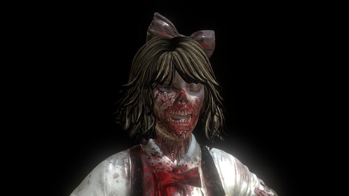 Realistic Female Zombie | resident evil – Modelo 3D gratuito STL