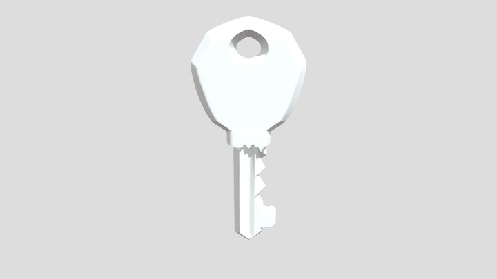 low poly 3D key