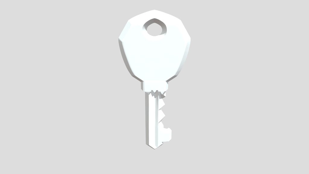 low poly 3D key