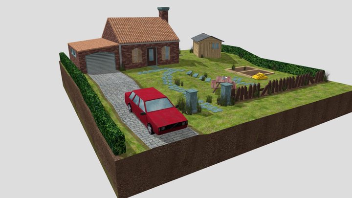 DAE Diorama - Grandma House 3D Model