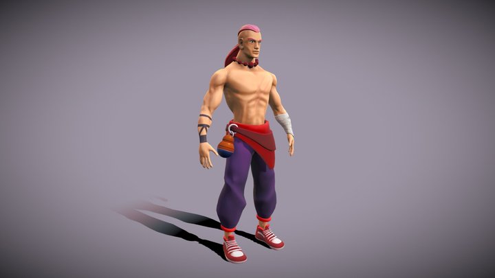 Fighter Stylized Character 3D Model
