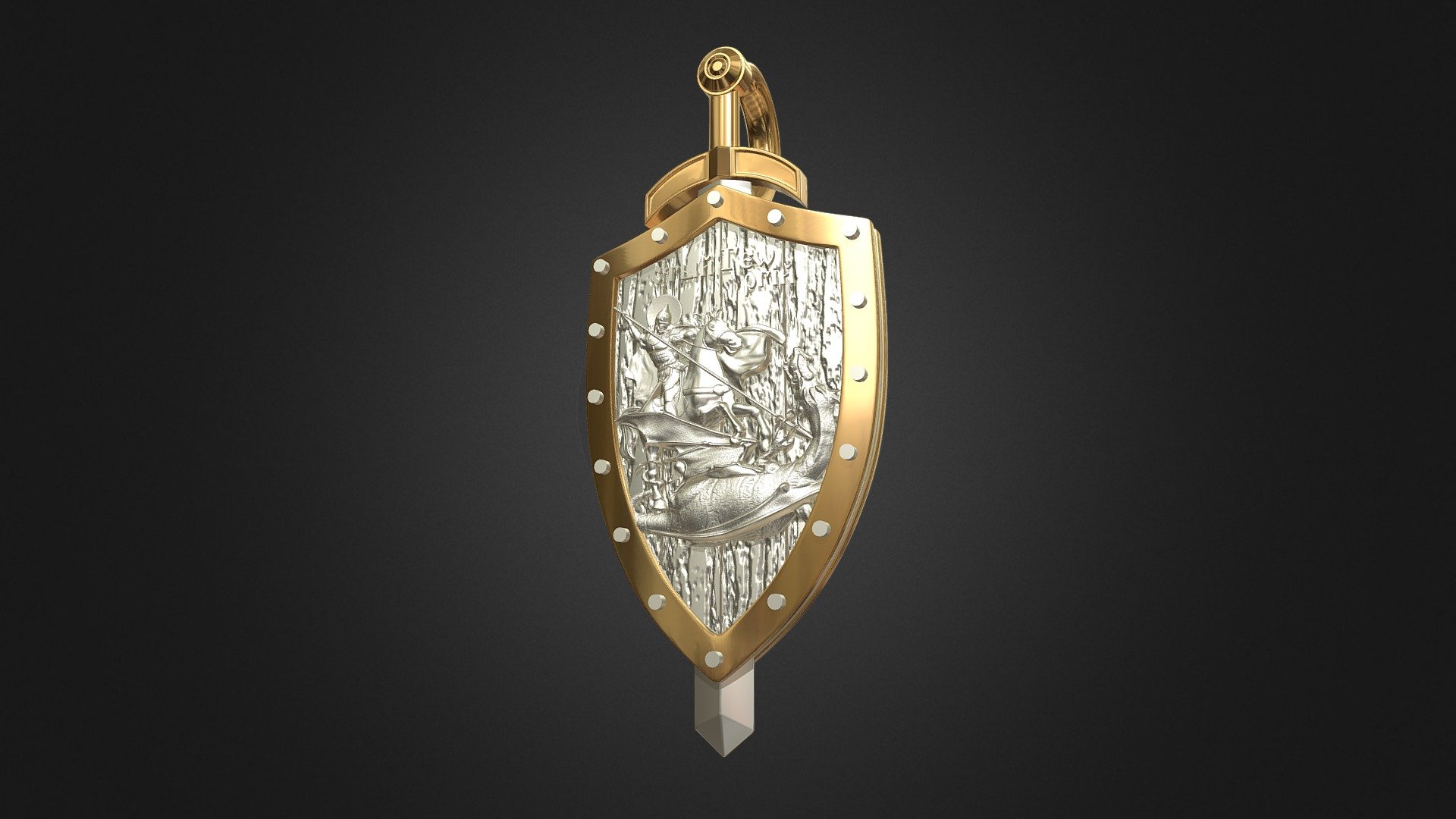 656 - Pendant St George — Sketchfab embed 3D viewer
