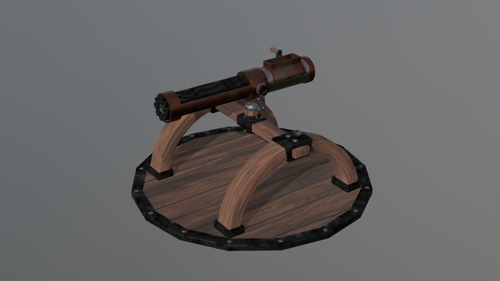 Ship Machine Gun 3D Model