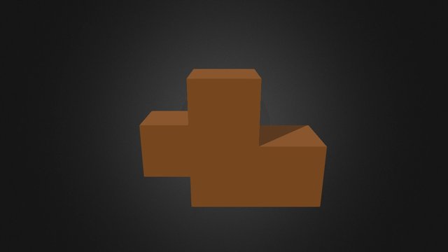 Puzzle Cube Orange Part SS 3D Model