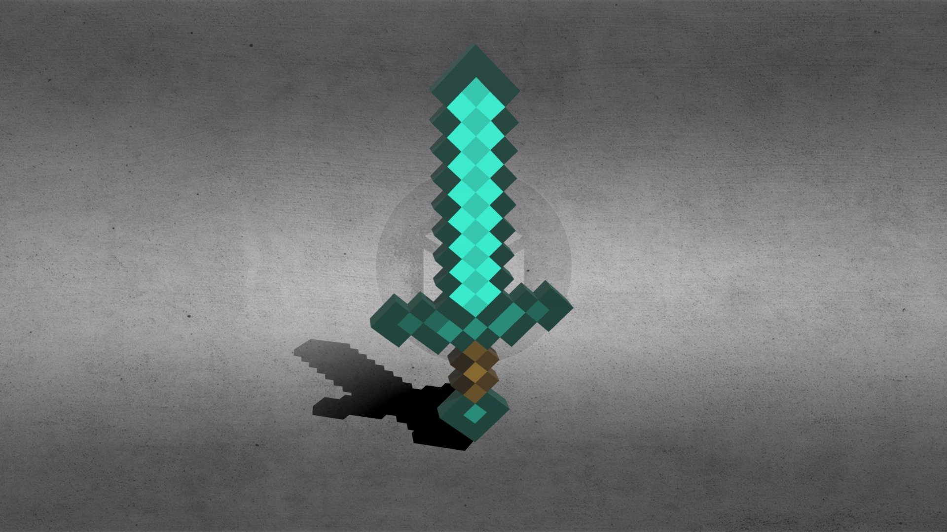 Diamond Minecraft Sword Download Free 3D model by