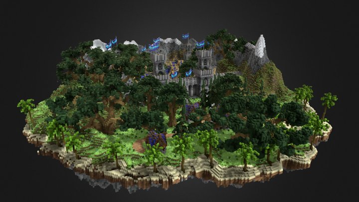 Fortress SkyBlock 🏰 | AliensBuilds 3D Model