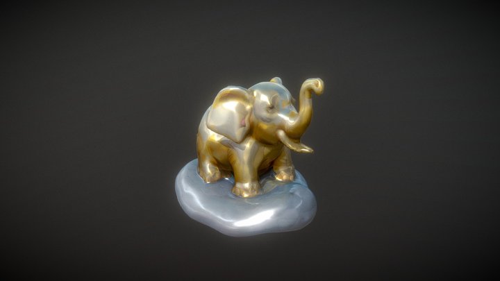 Goldel Elephant 3D Model