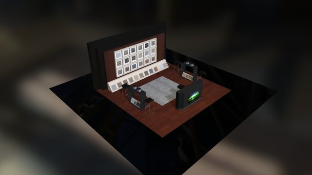 Exhibition Stand Tiles 3D Model