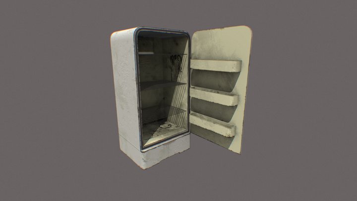 Soviet Refrigerator 3D Model