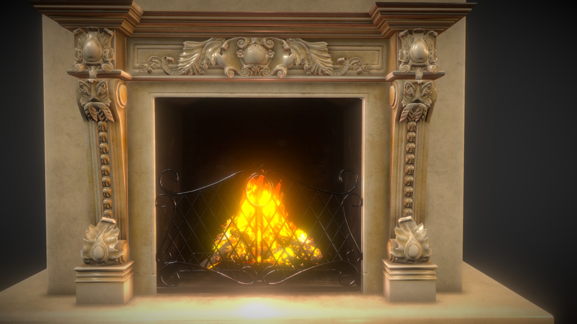 Fireplace - Download Free 3D model by Mark Bai (@bcfbox) [e985440 ...