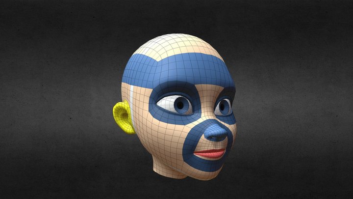 Head Mery_topología 3D Model