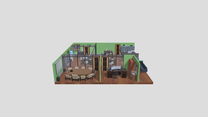 Isometric_office_remix 3D Model