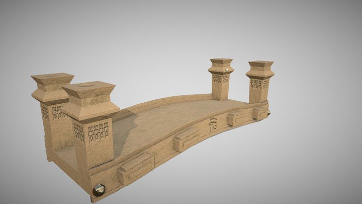 Egyptian fantasy bridge 3D Model