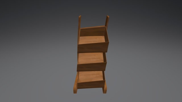 Wood Shelves 3D Model