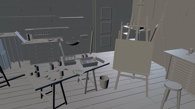 ARTIST'S WORKSHOP by Ralf Wilding 3D Model