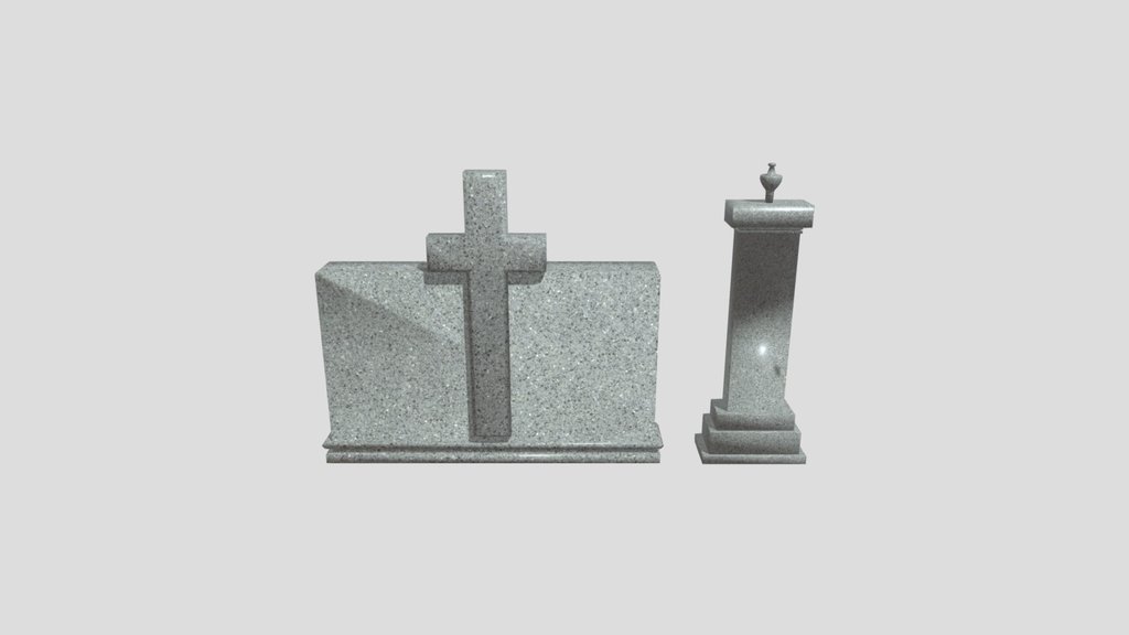 Tombstone 06 Low Poly