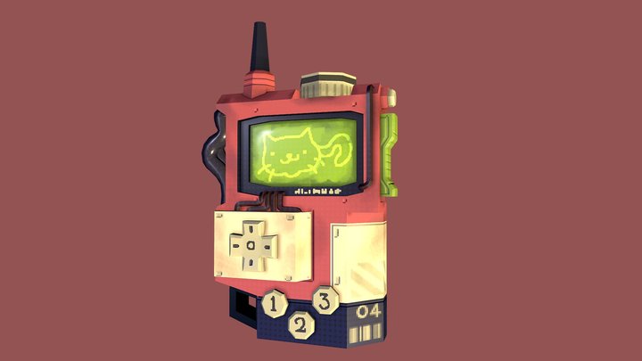 Lowpoly Sci-fi Scanner 3D Model