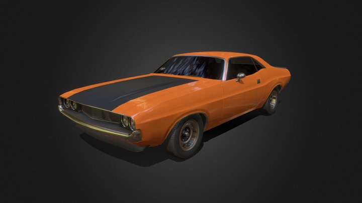 1970s Muscle Car #2 3D Model