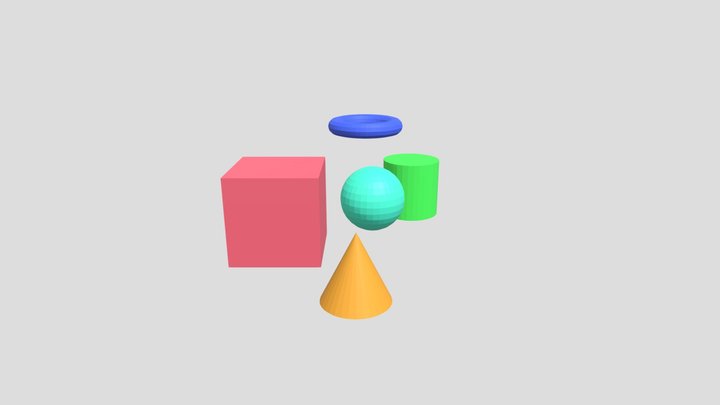 Primitive 3D Shapes 3D Model
