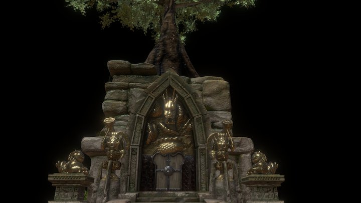 ancient door : chiu temple 3D Model