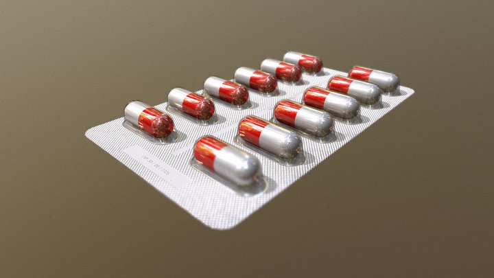 Blister Pack Capsules FREE (Video in Comments) 3D Model