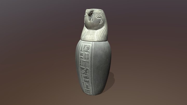 Egyptian canopic jar 3D Model