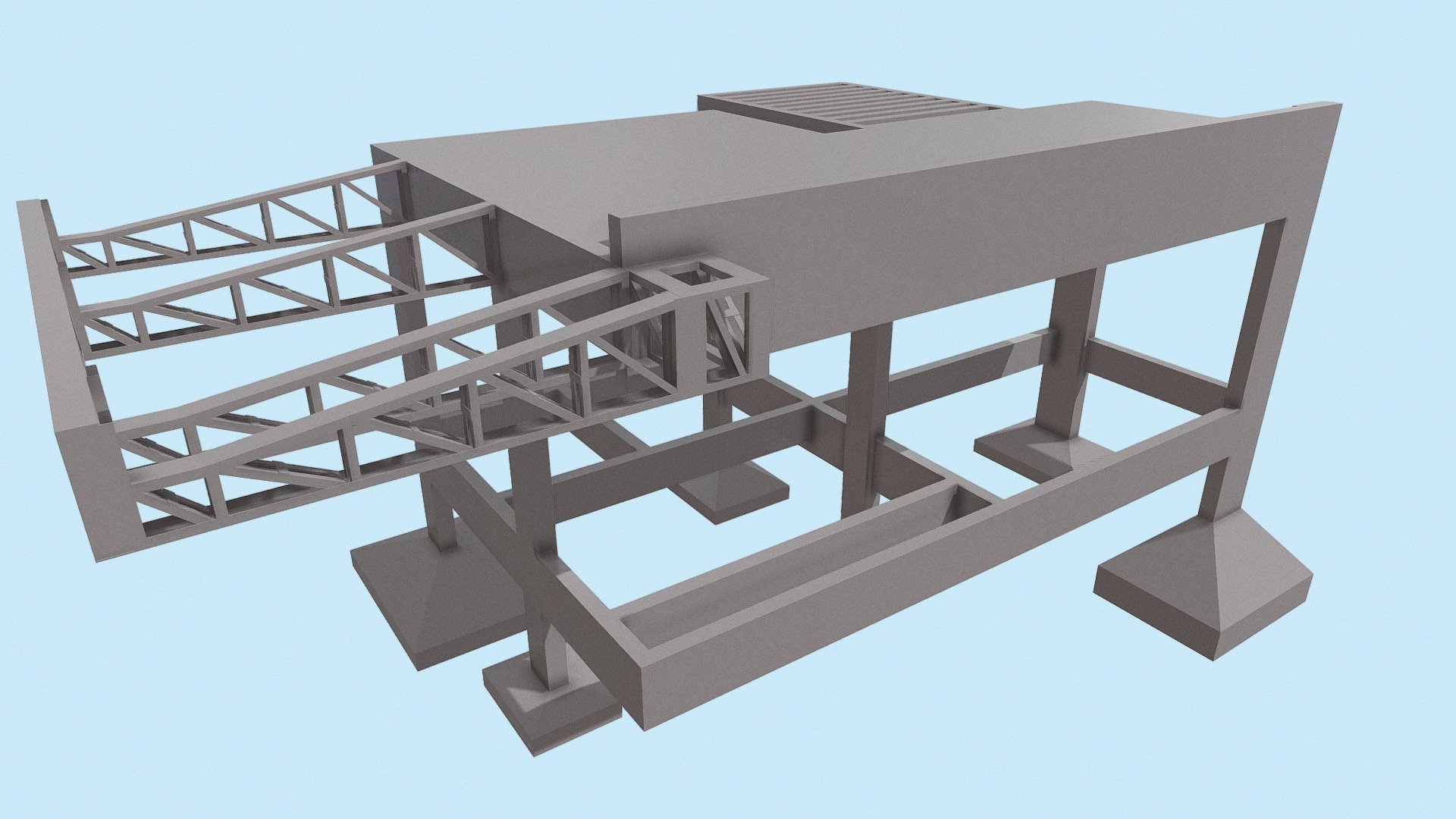 GUARITA CORAL GABLES CONCRETO + METÁLICA — Sketchfab embed 3D viewer