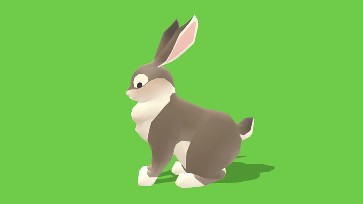 Rabbit - Animated Low Poly – Kostenloses 3D-Modell STL