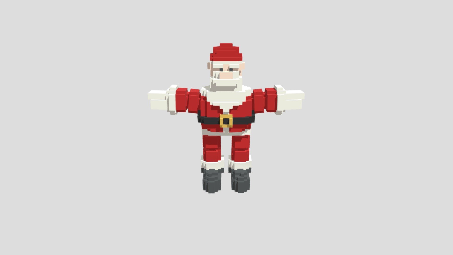 Voxel Santa Claus - 3D model by TheRigby [e998717] - Sketchfab