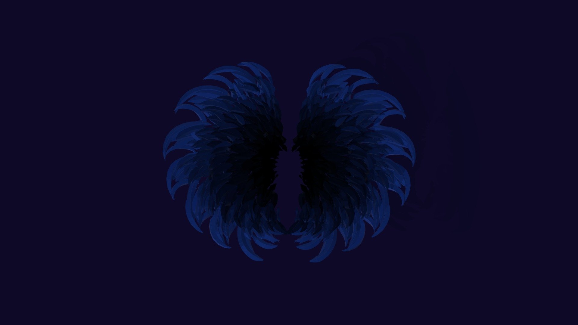 Blue wings — Sketchfab embed 3D viewer
